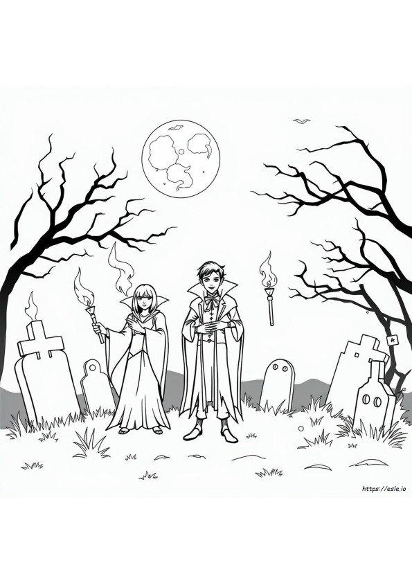 Pagini De Colorat Cu Vampiri Imprimabile