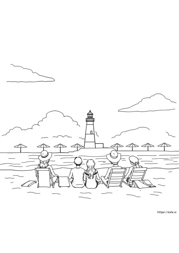 Vacation Coloring Pages Free