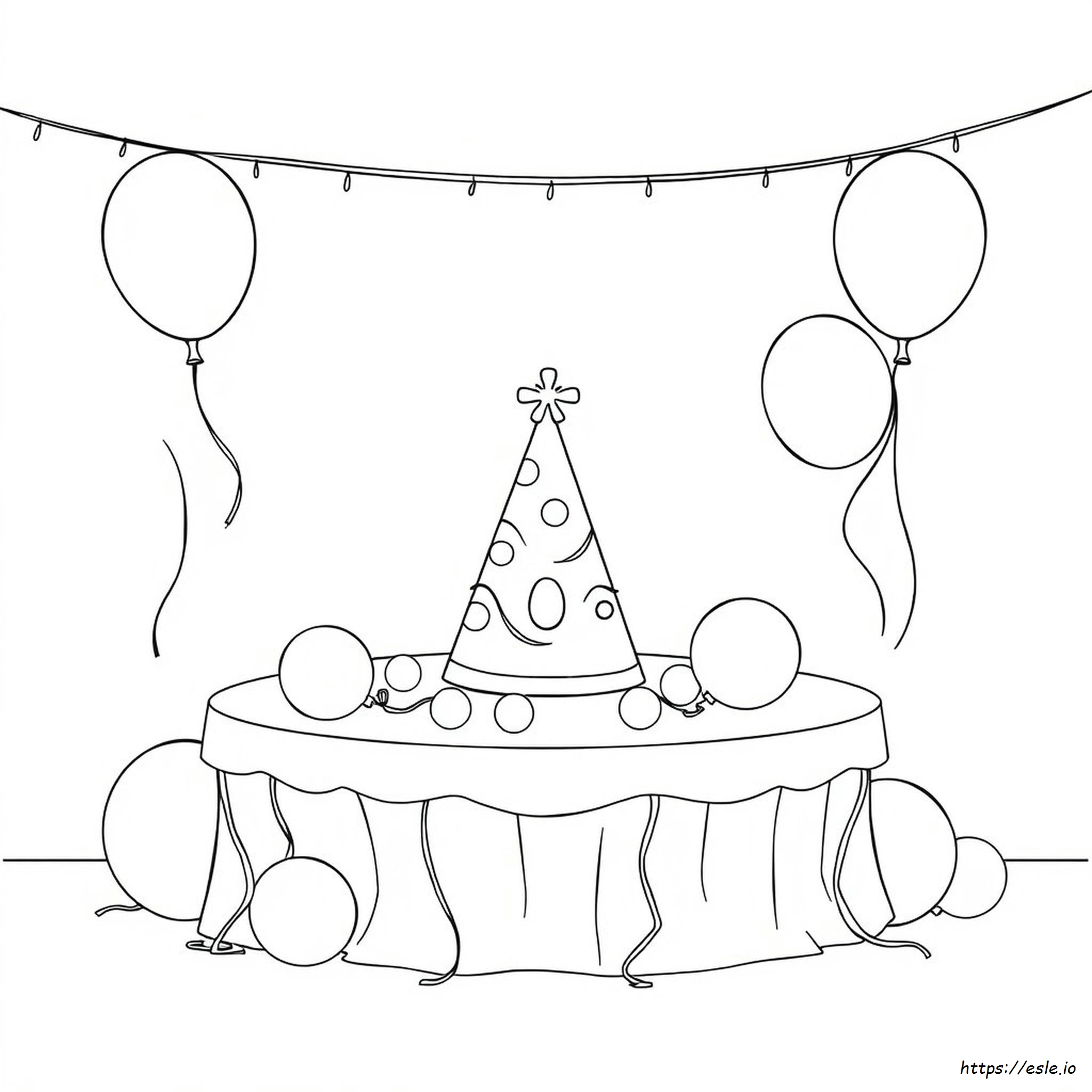 Partyhut Ausmalbilder Zum Ausdrucken