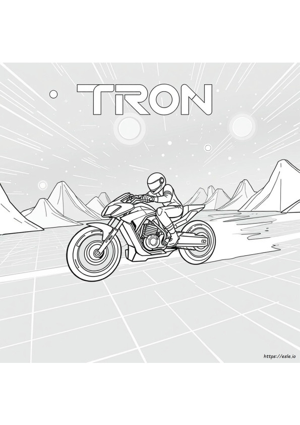 Tron Lichtzyklus Ausmalbilder