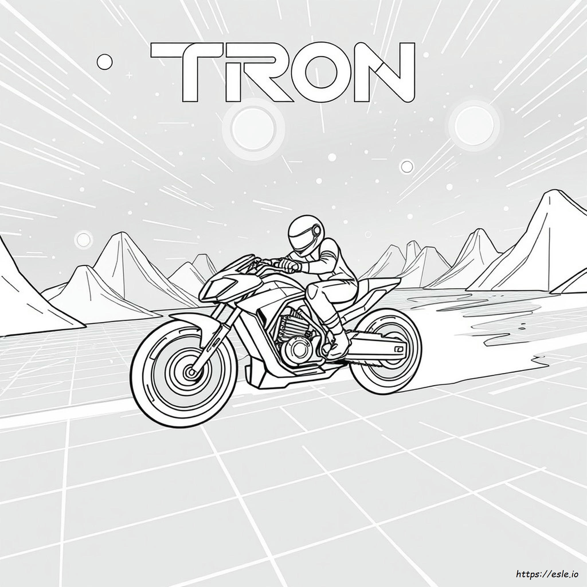 Tron Light Cycle Coloring Pages