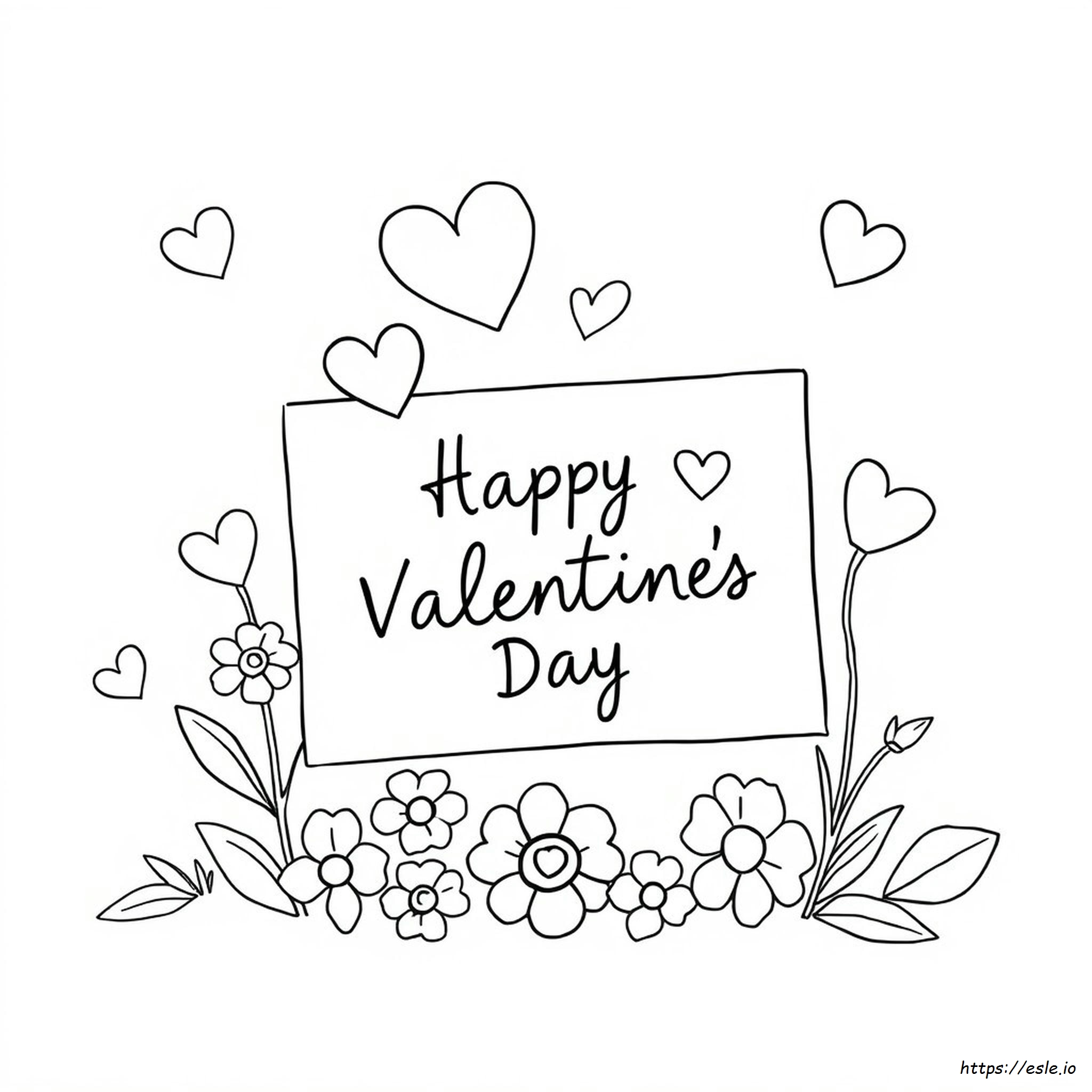 Coloring Page Printable Valentines Day Cards To Color