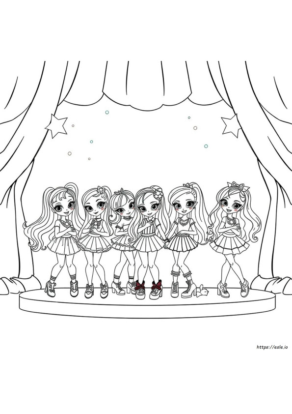 レインボーハイ ぬりえ