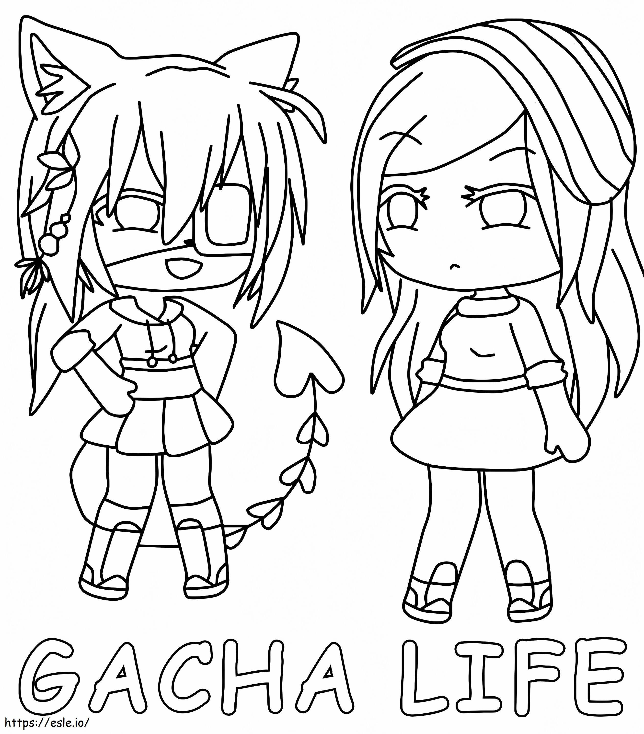 Gacha Life E Girl Colouring Pages - Free Colouring Pages