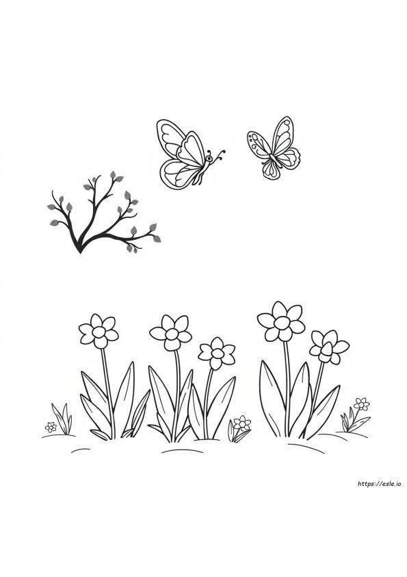 Coloriage Premier Jour Du Printemps 2024