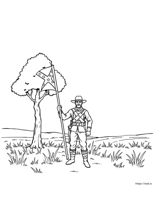 Confederate Soldier Coloring Page