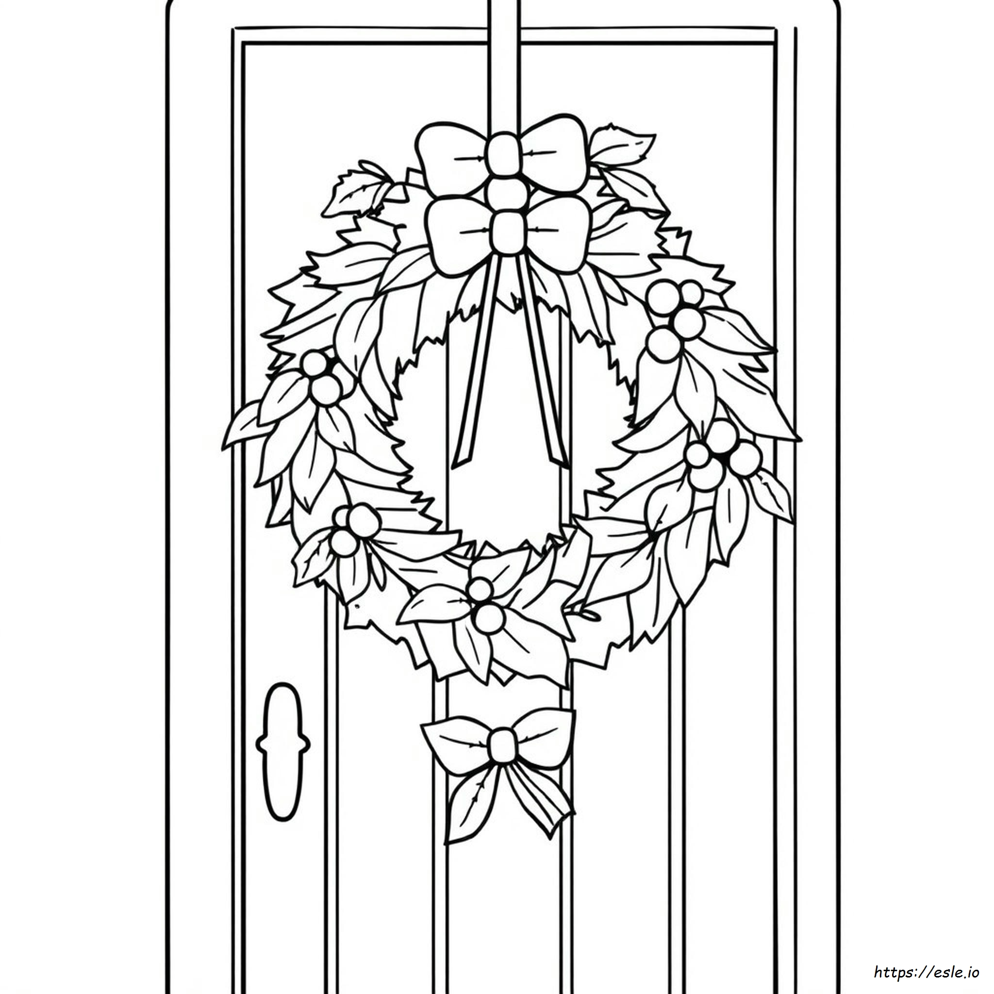 Christmas Wreath Coloring Pages