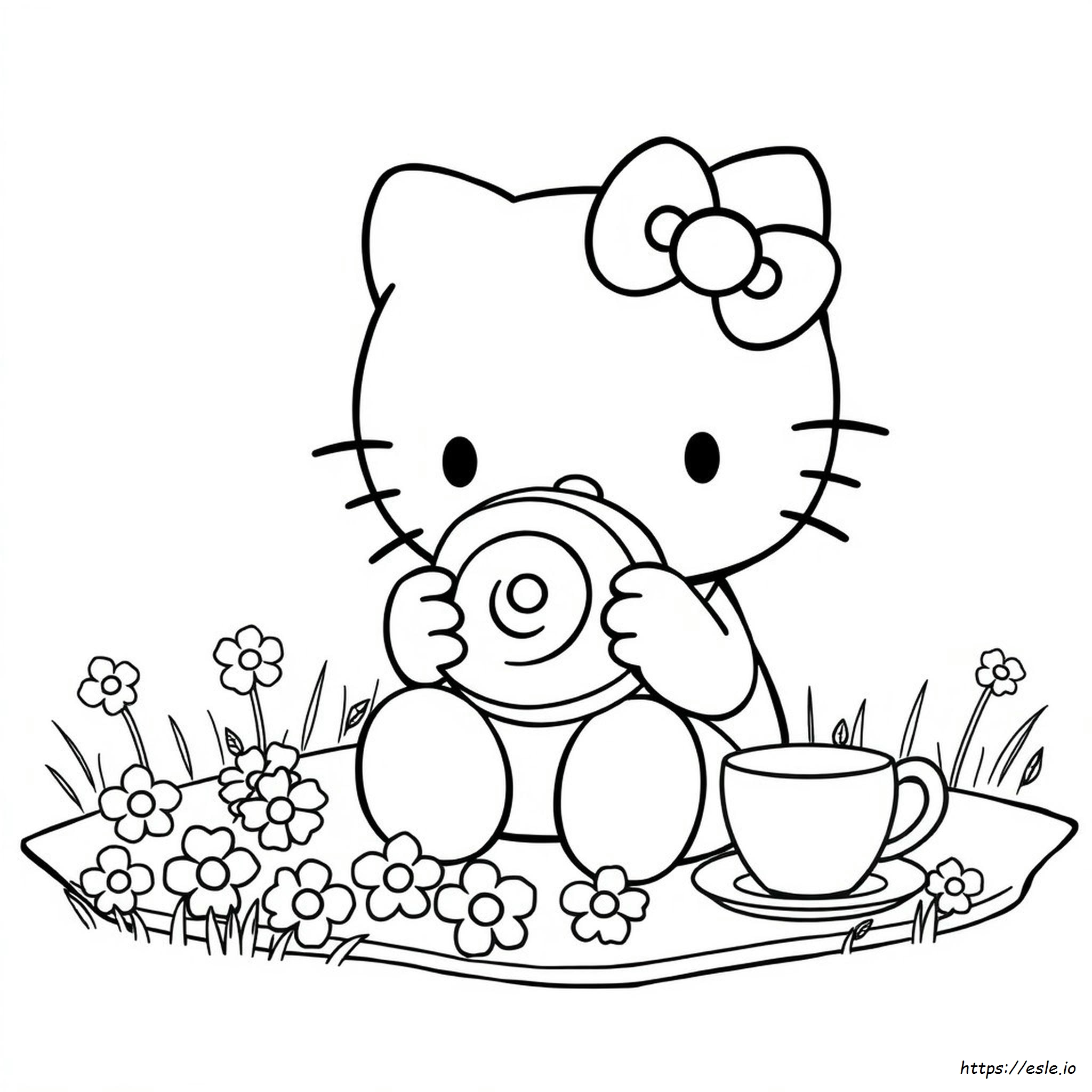 Cinnamon Roll From Hello Kitty Coloring Page