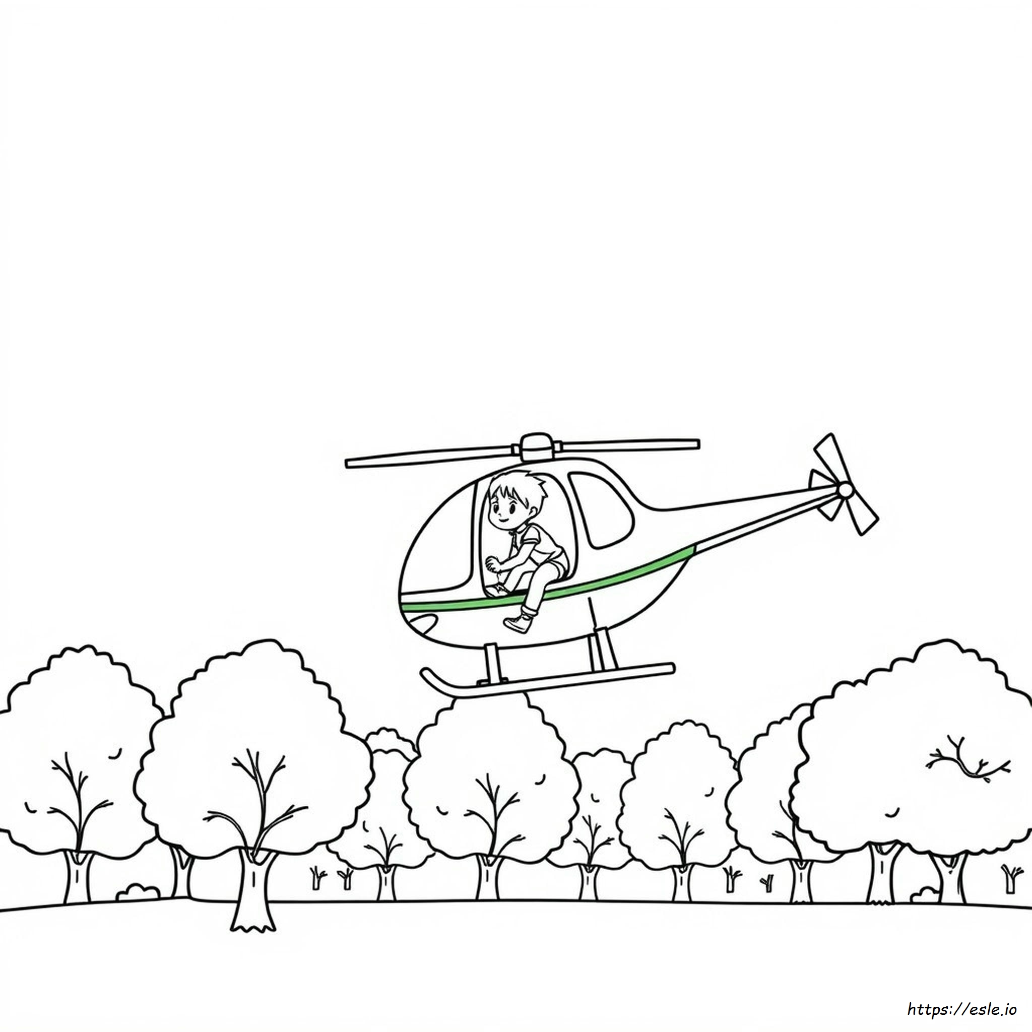 Helicopter Colouring Pages