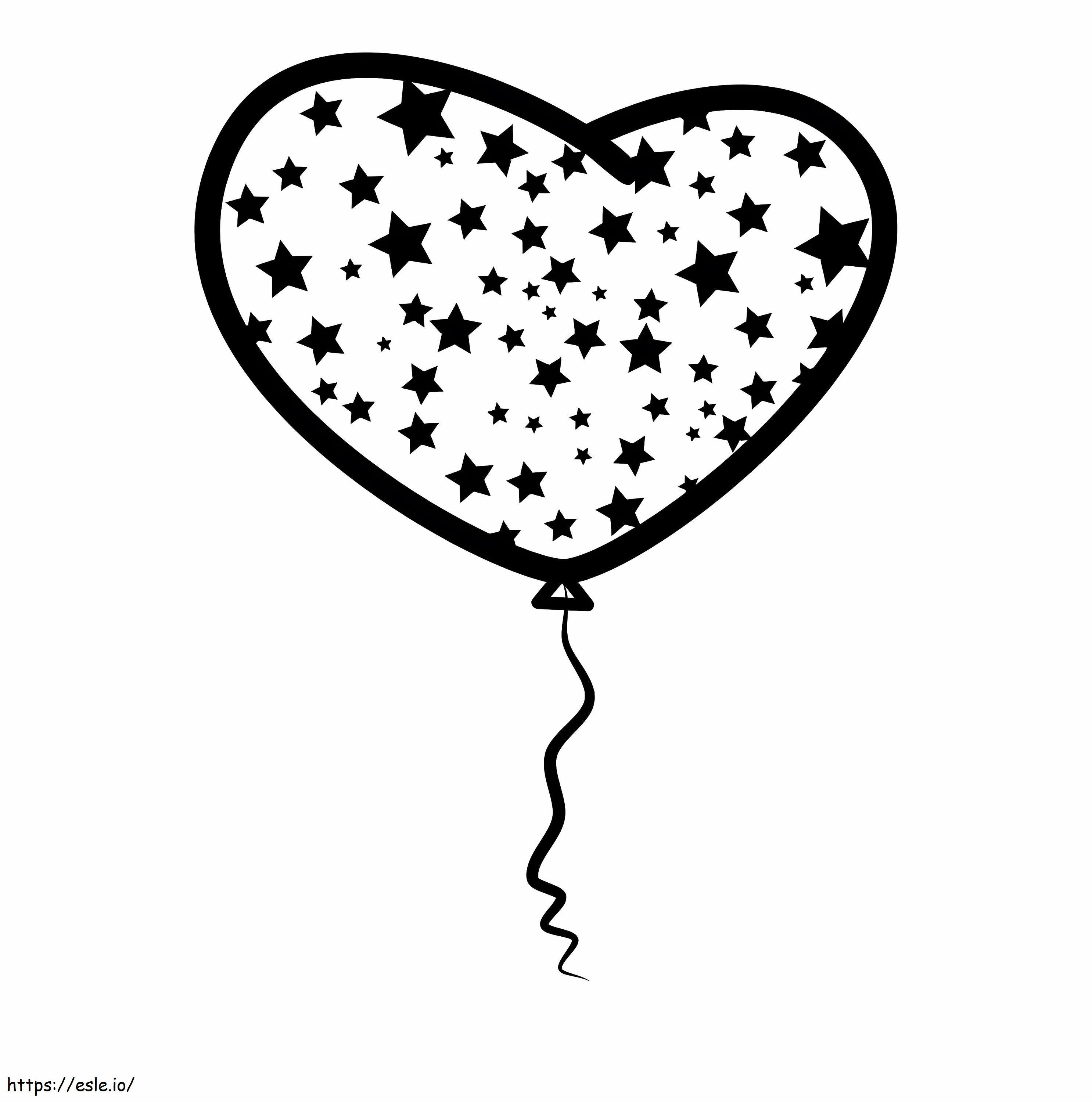 Drăguț balon inimă de colorat