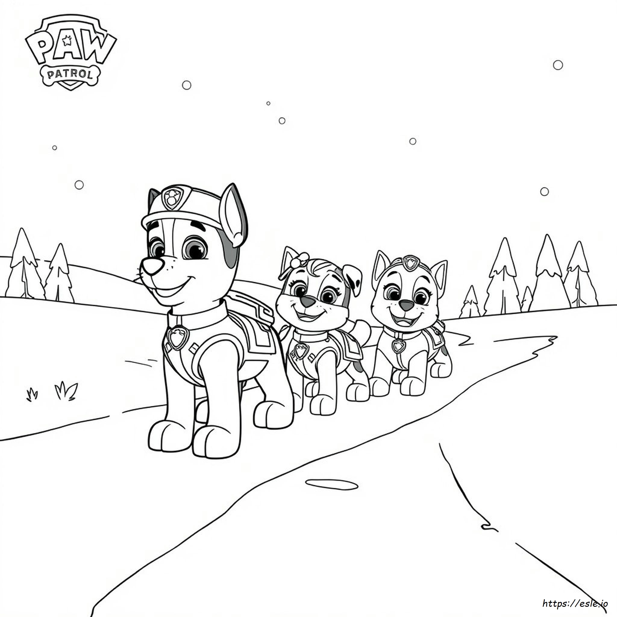 Paw Patrol Kleurplaat Tracker kleurplaat