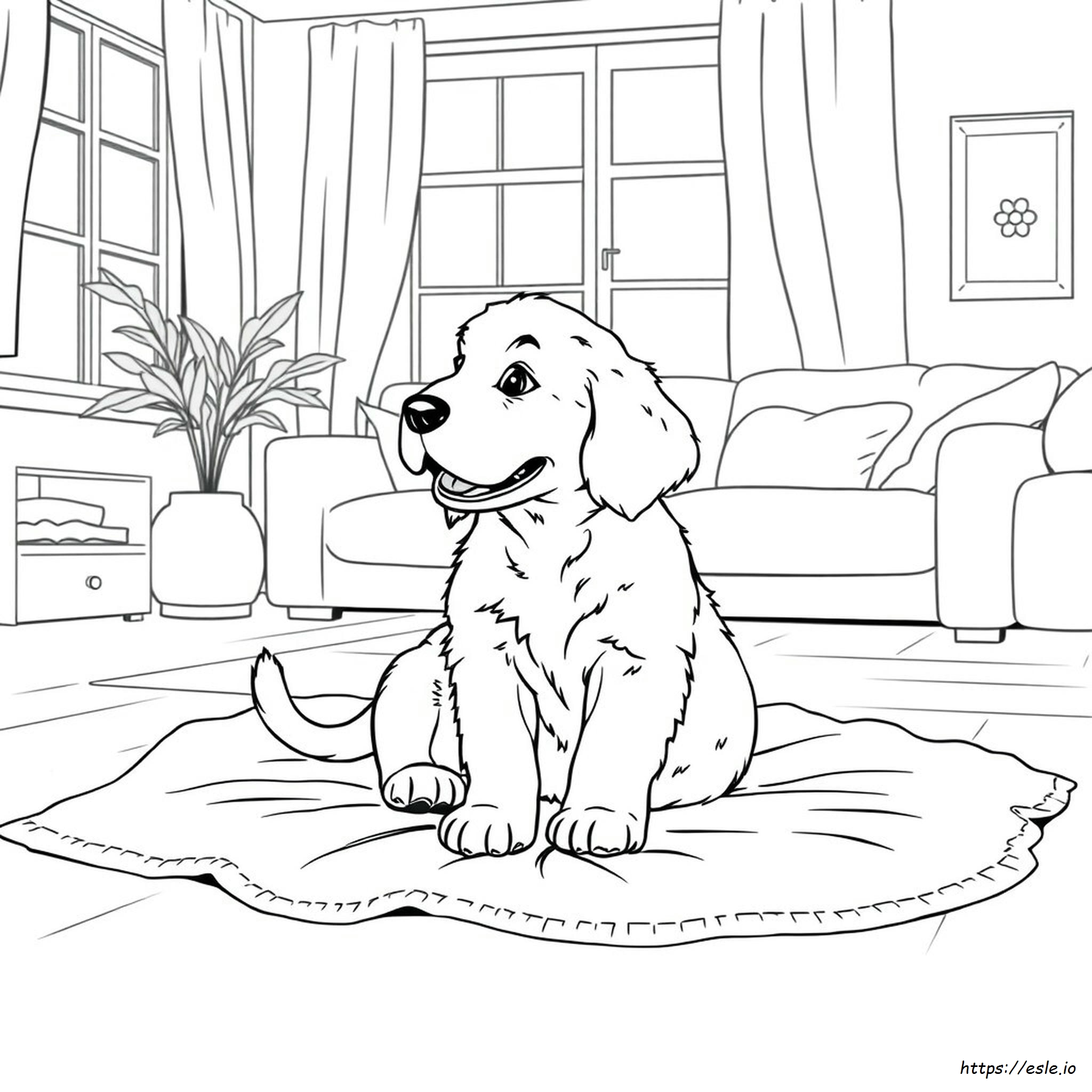 Golden Retriever Puppy Colouring Pages