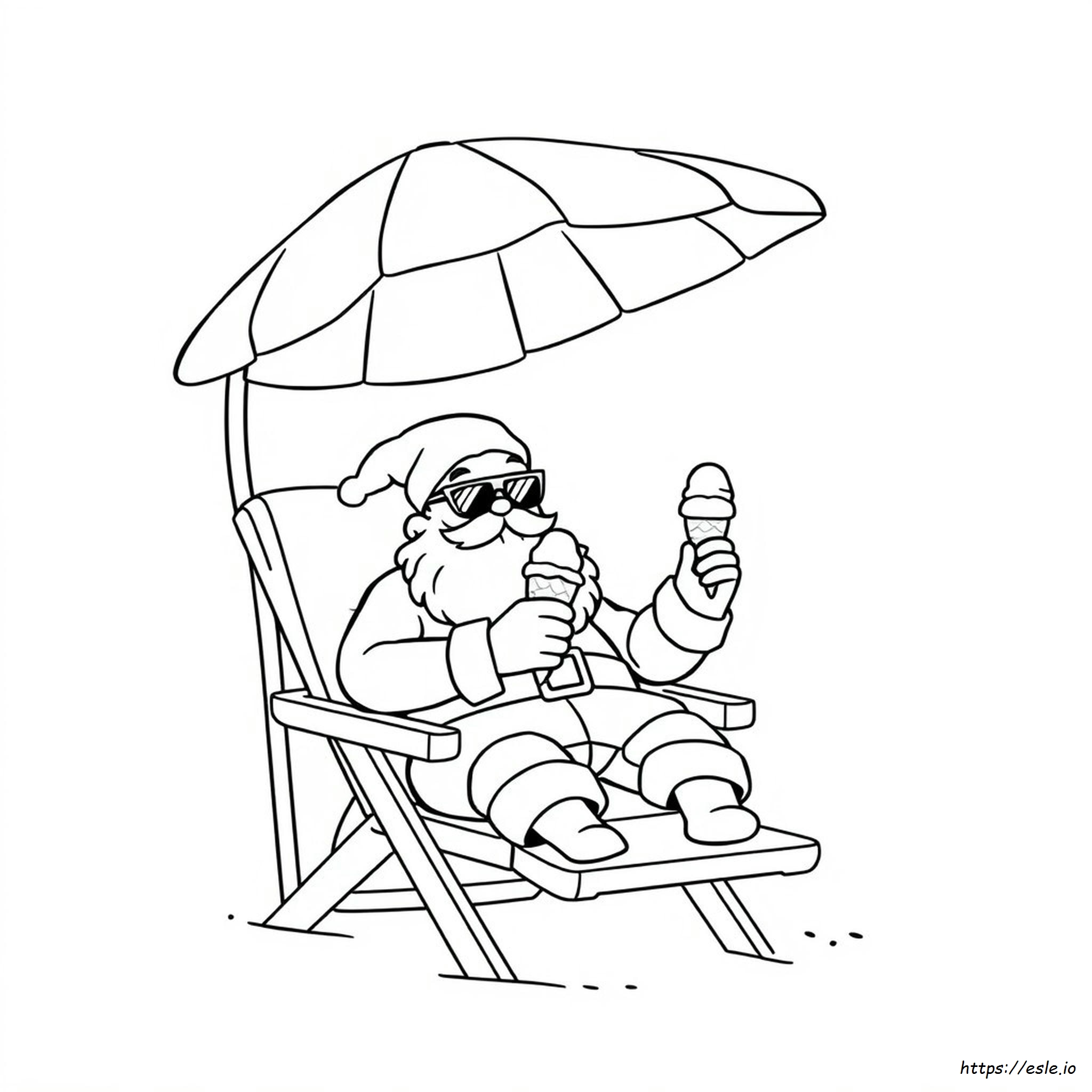 Zomer Kerstman Kleurplaat kleurplaat