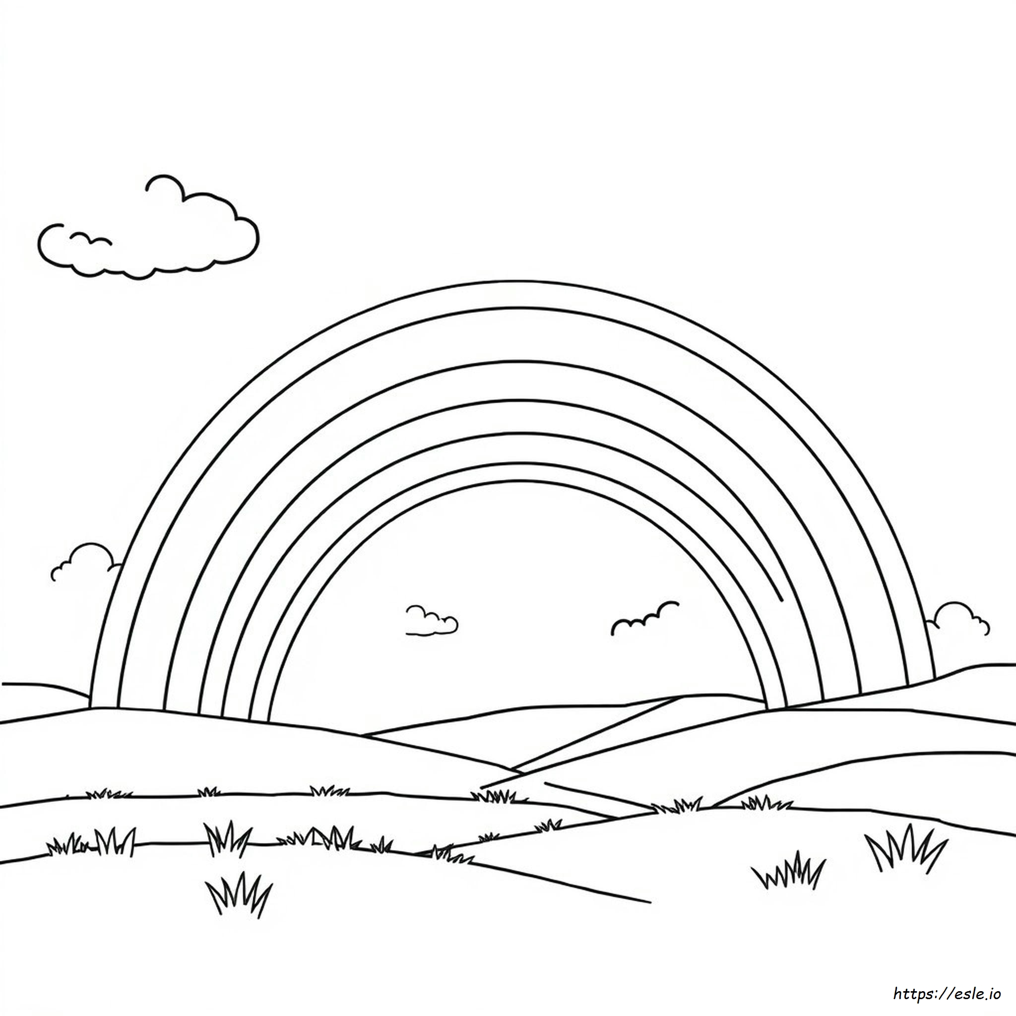 Free Rainbow Coloring Page