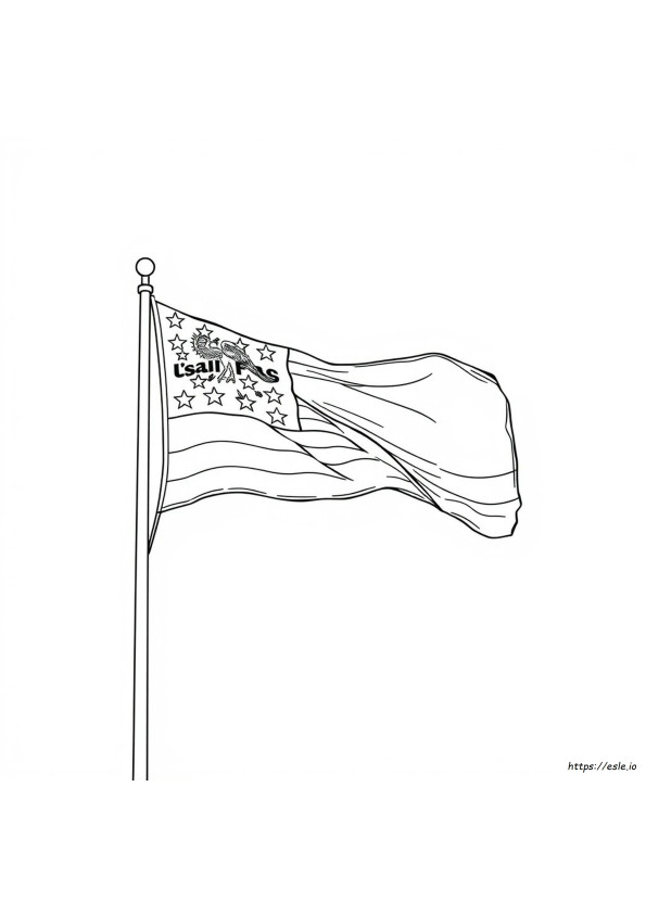 Coloring Page Of Us Flag