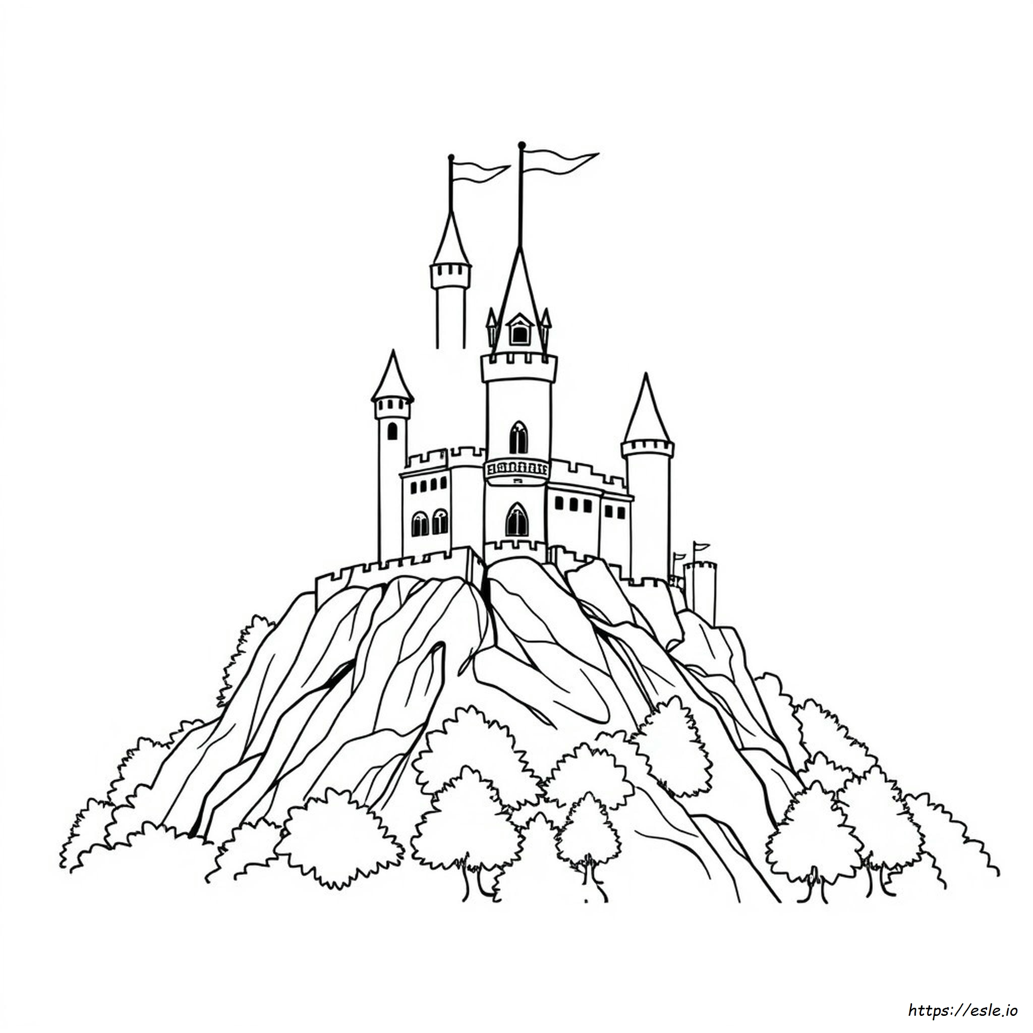 Castle Colouring Picture