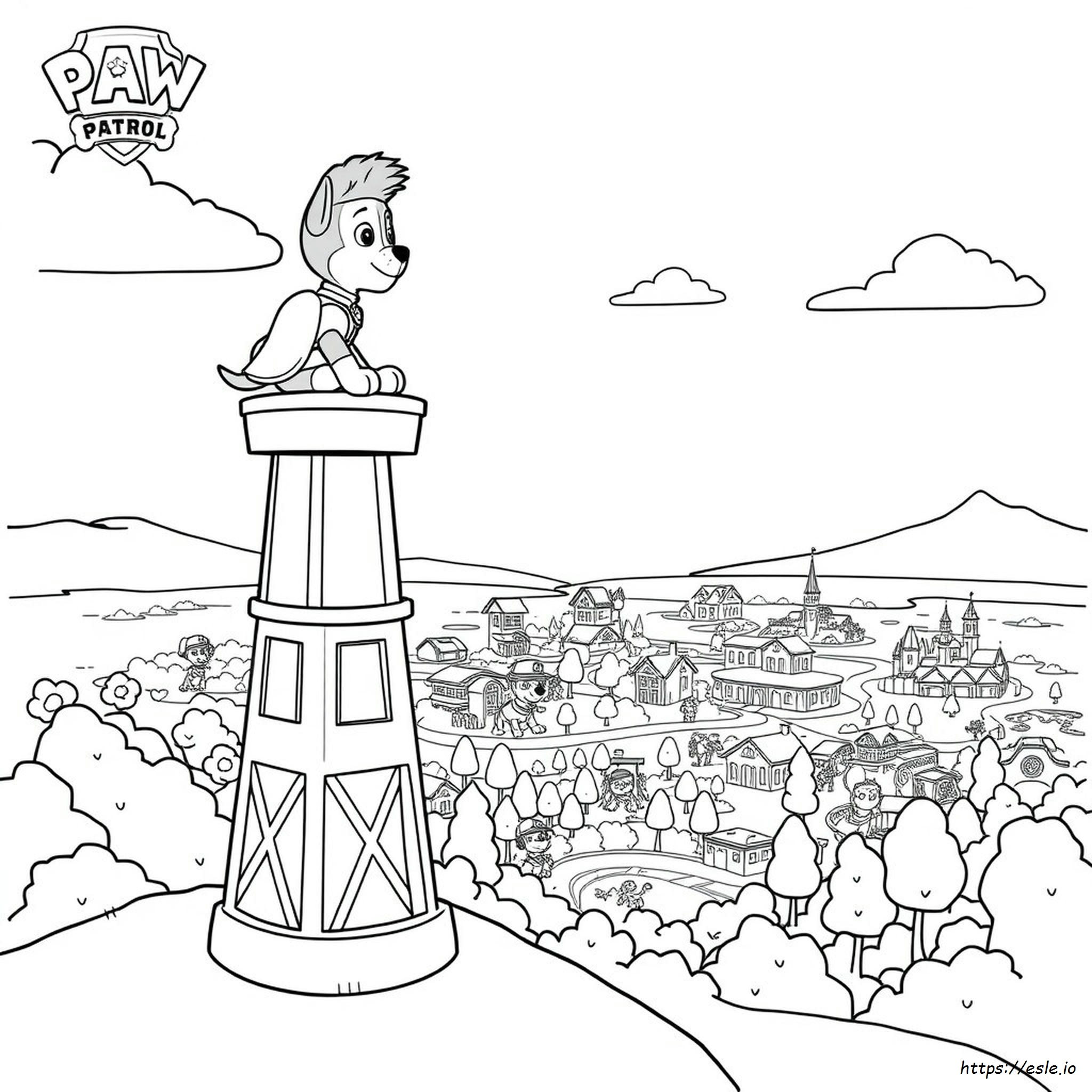 Paw Patrol Uitkijktoren Kleurplaat kleurplaat
