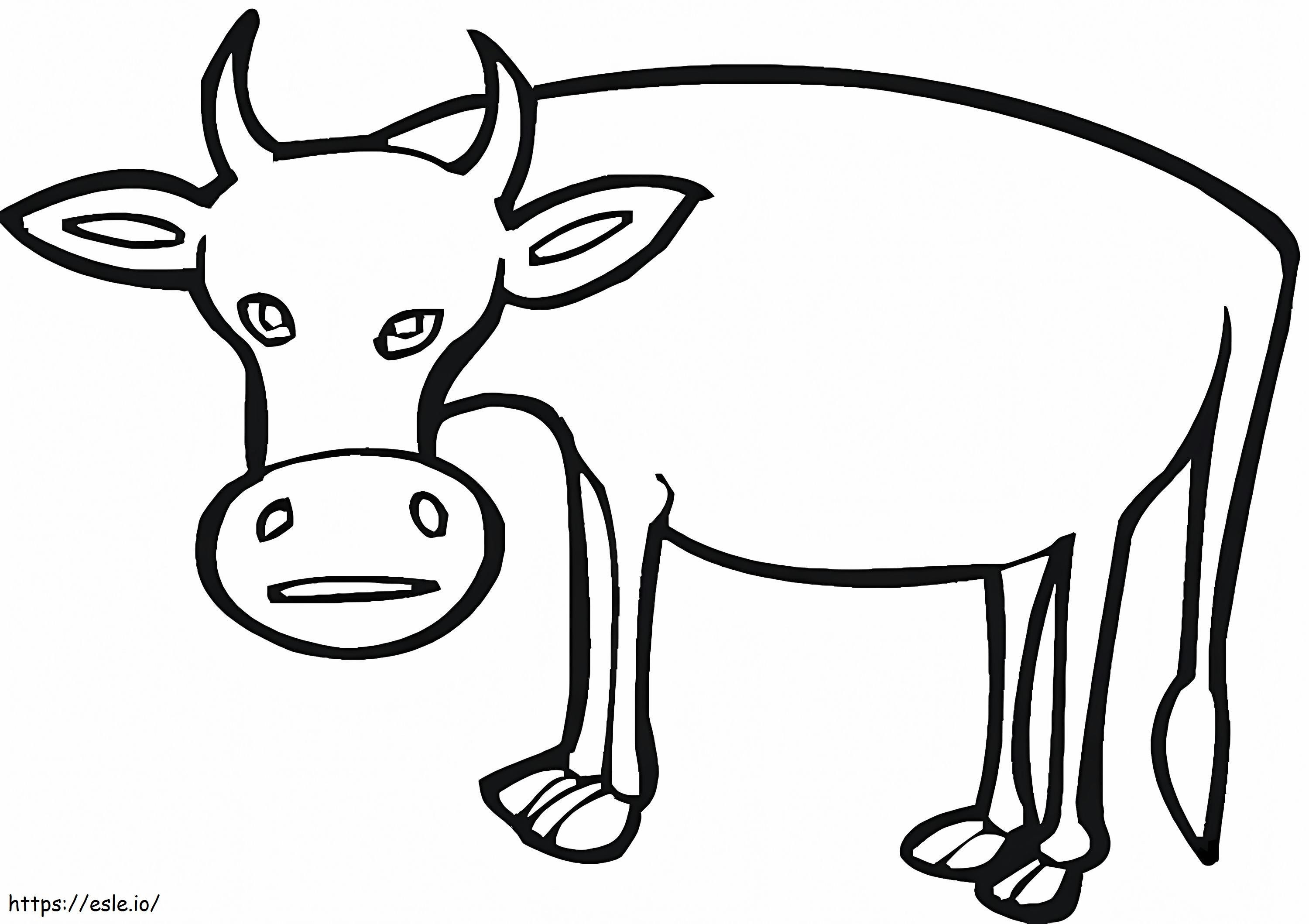 Coloriage Vache drôle à imprimer dessin