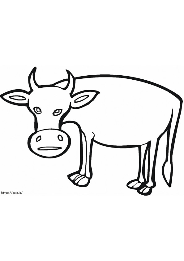 Funny Cow coloring page