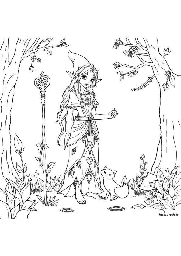Gambar Mewarnai Elf Wanita Mitologi