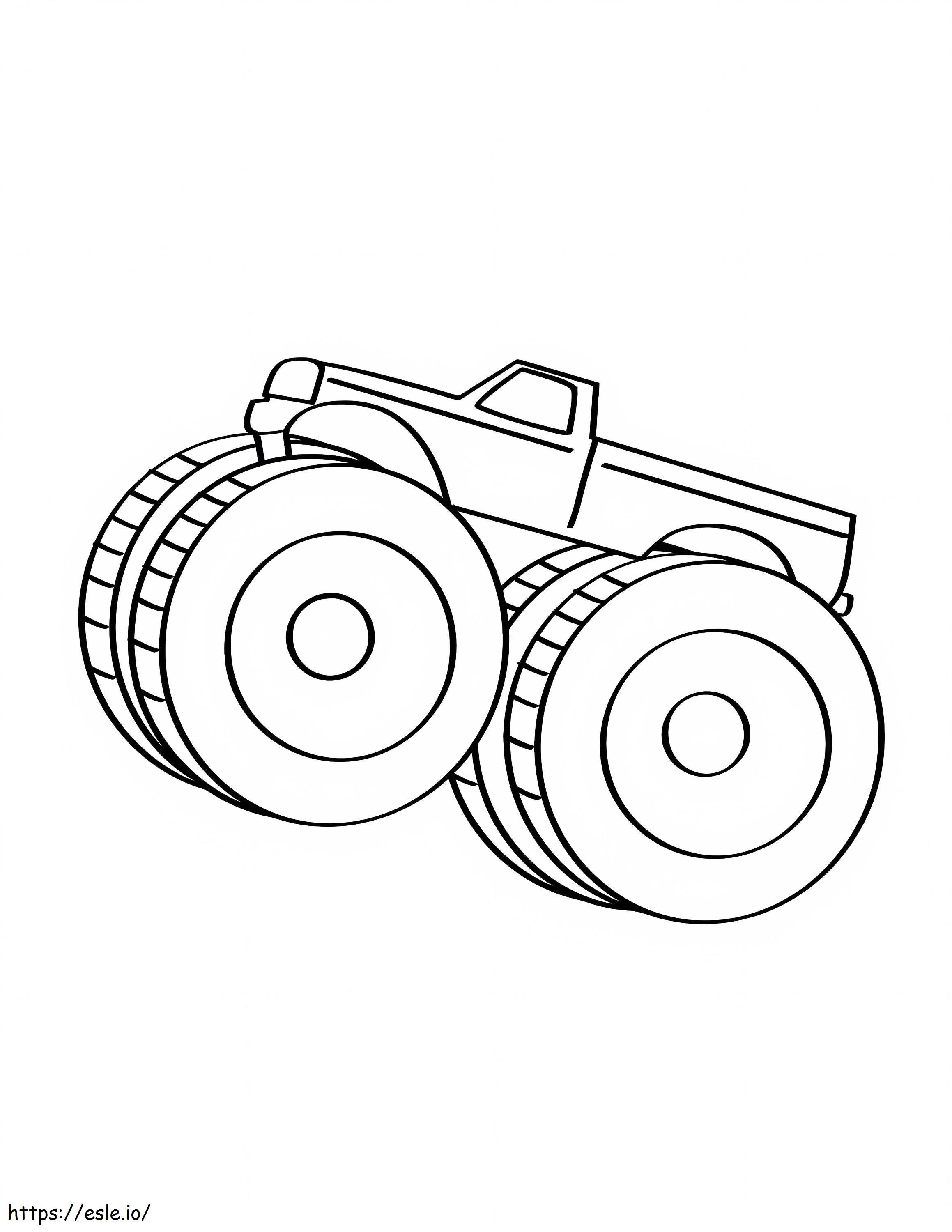 Simple Monster Truck 1 coloring page