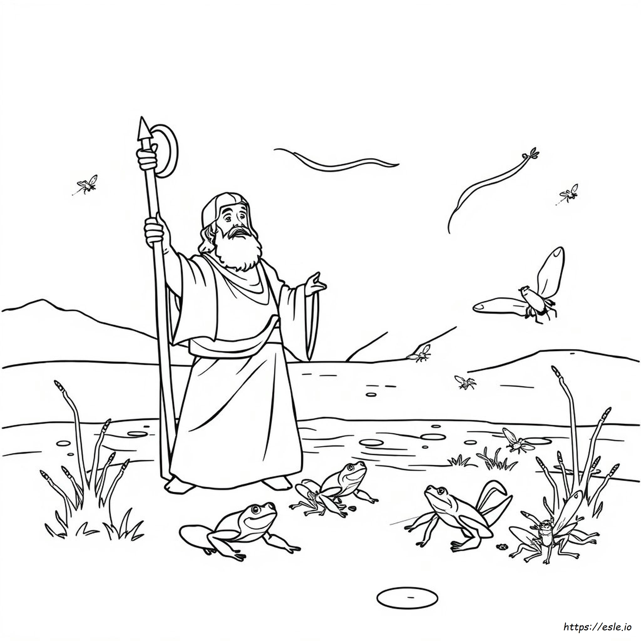 Moses 10 Plagues Coloring Pages