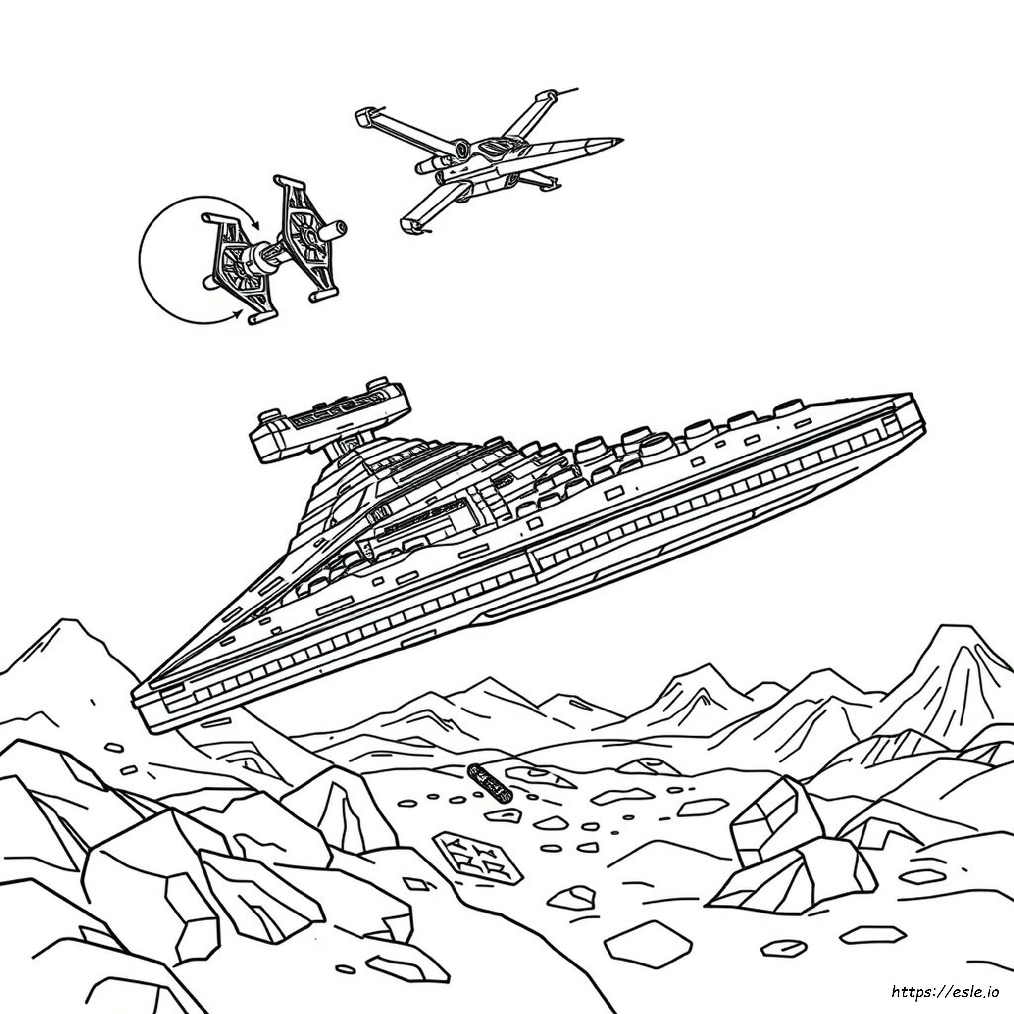 Lego Star Wars Ships Coloring Pages