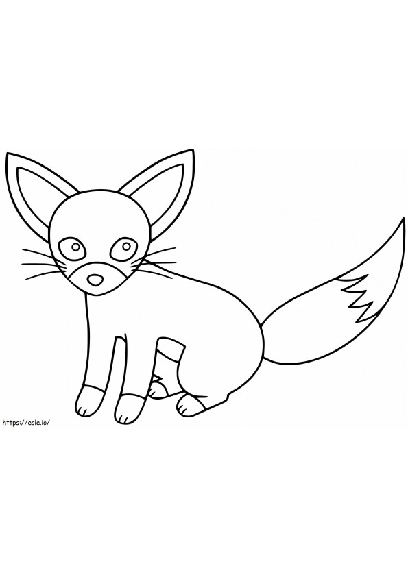 Egyszerű Fennec Fox kifestő