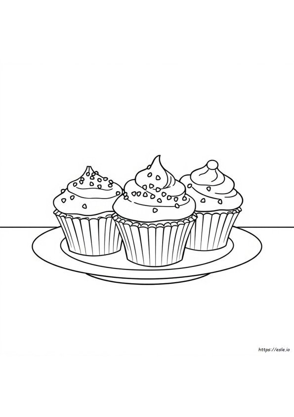 Gambar Mewarnai Cupcake