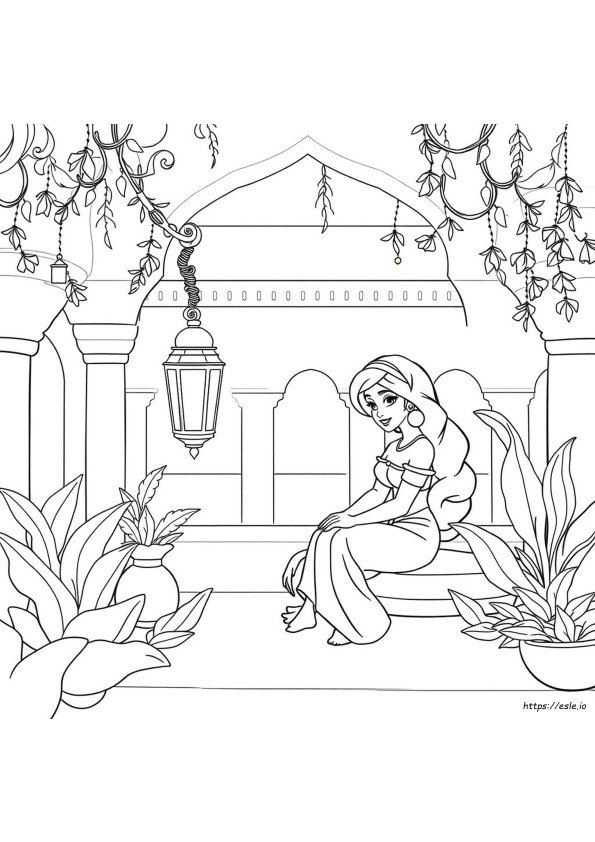 Jasmine Colouring Sheet