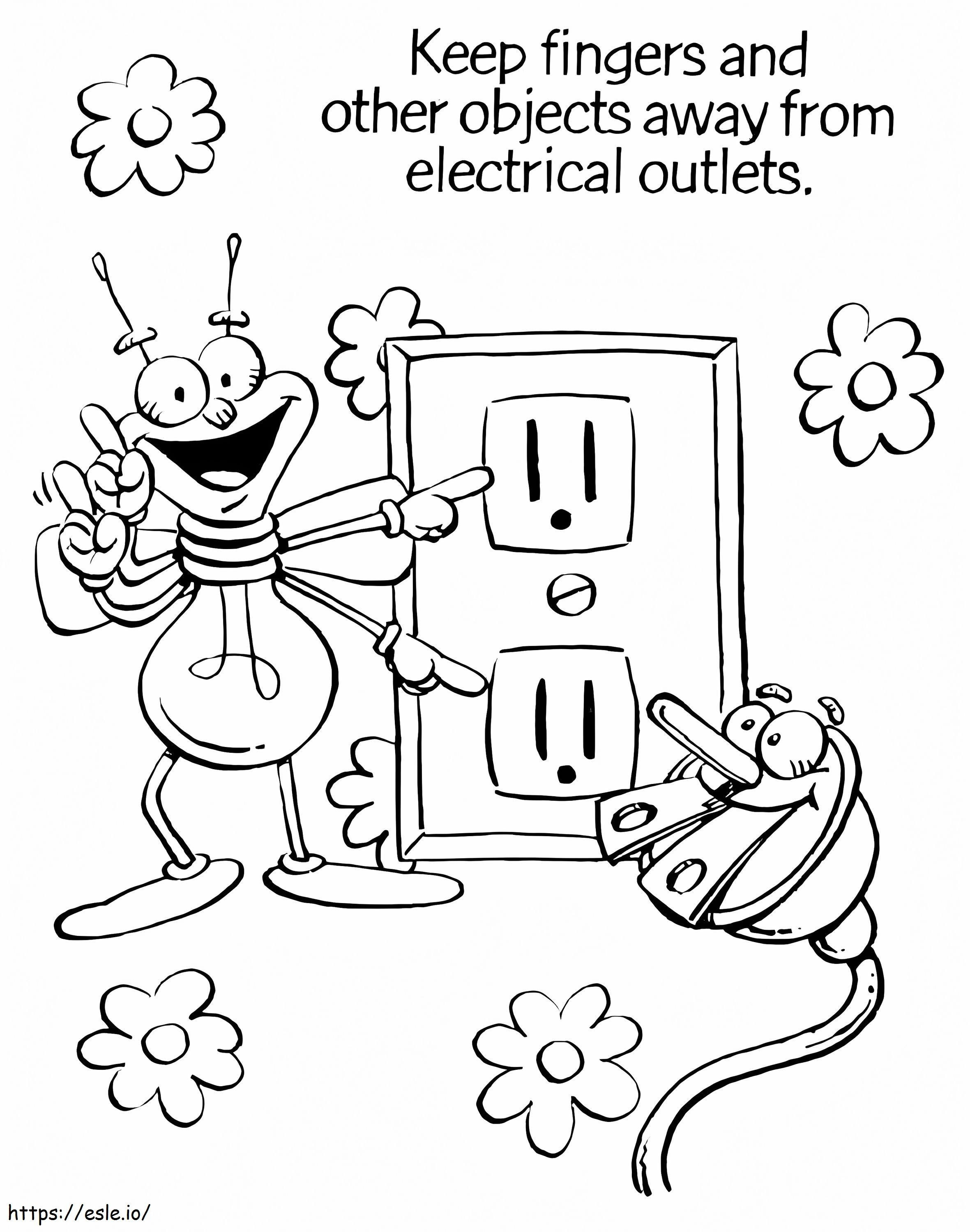 Electrical Safety 4 coloring page