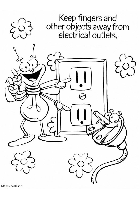 Electrical Safety 4 coloring page