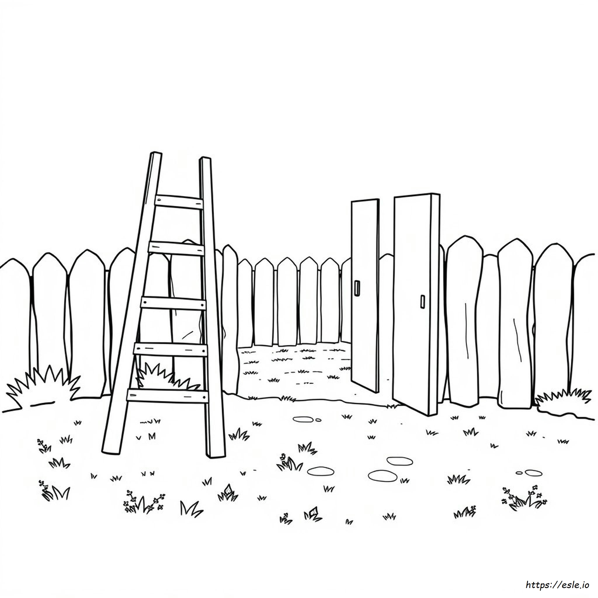 Kleurplaat Van Ladder kleurplaat