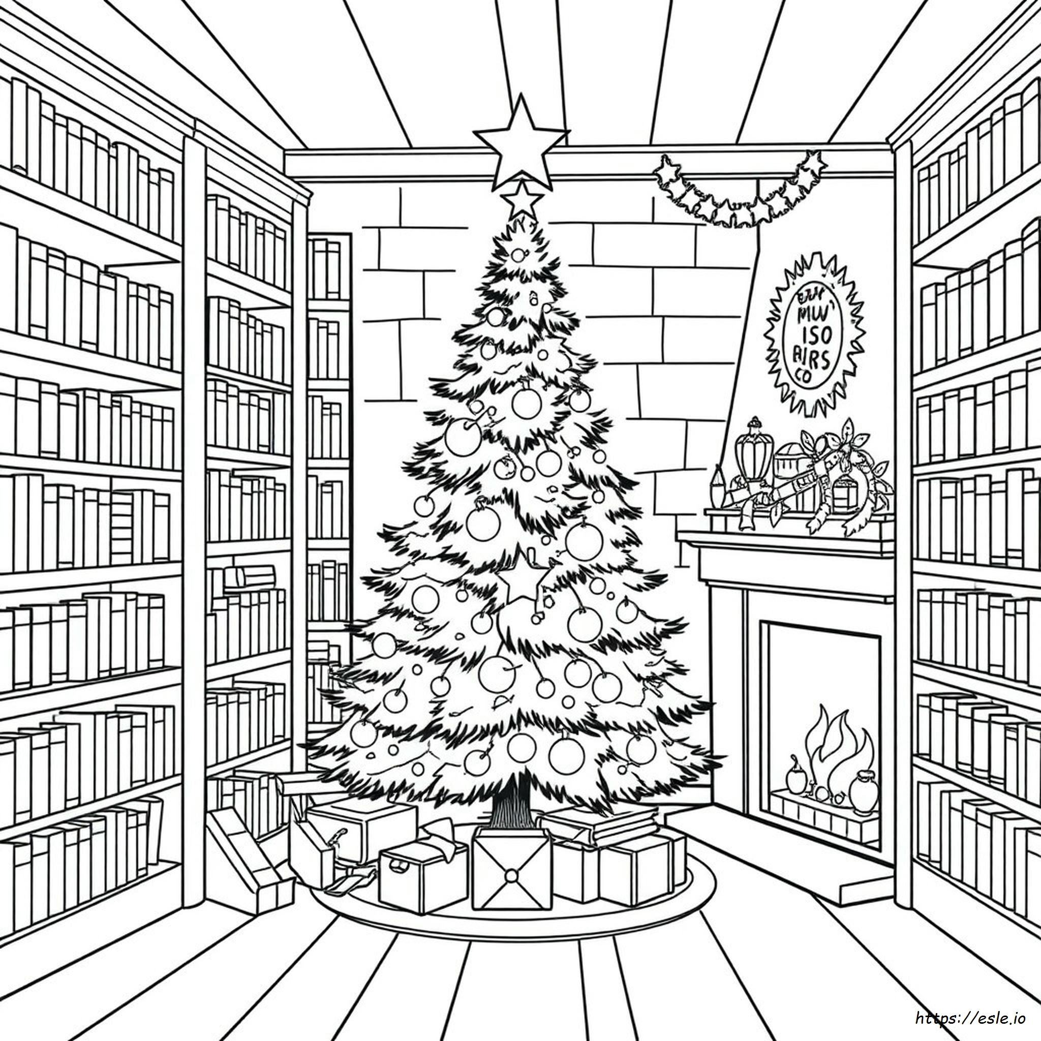 Kerst Kleurplaten Van Bibliotheek kleurplaat