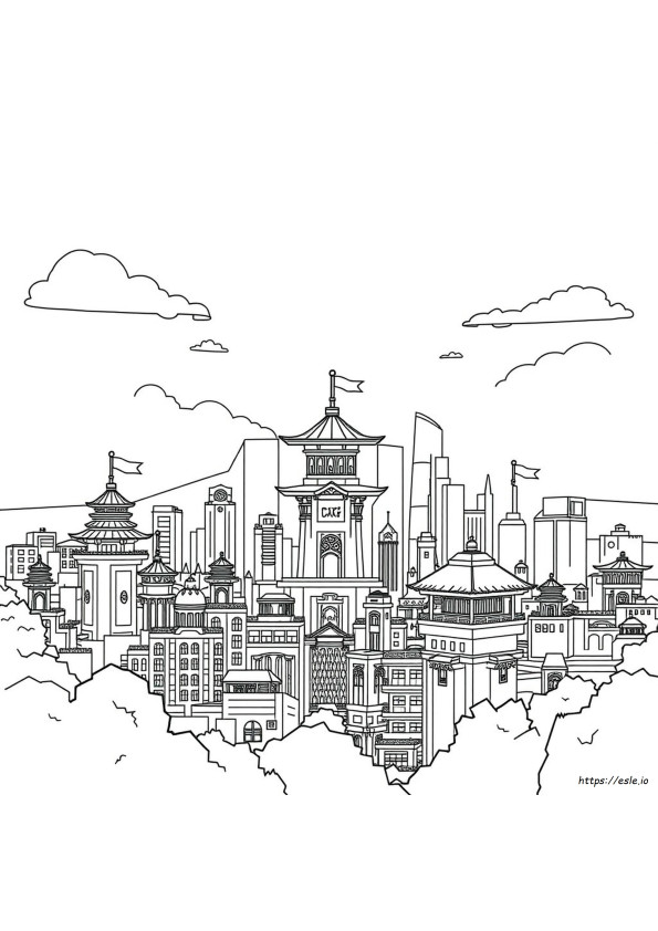 Ninjago City Coloring Pages