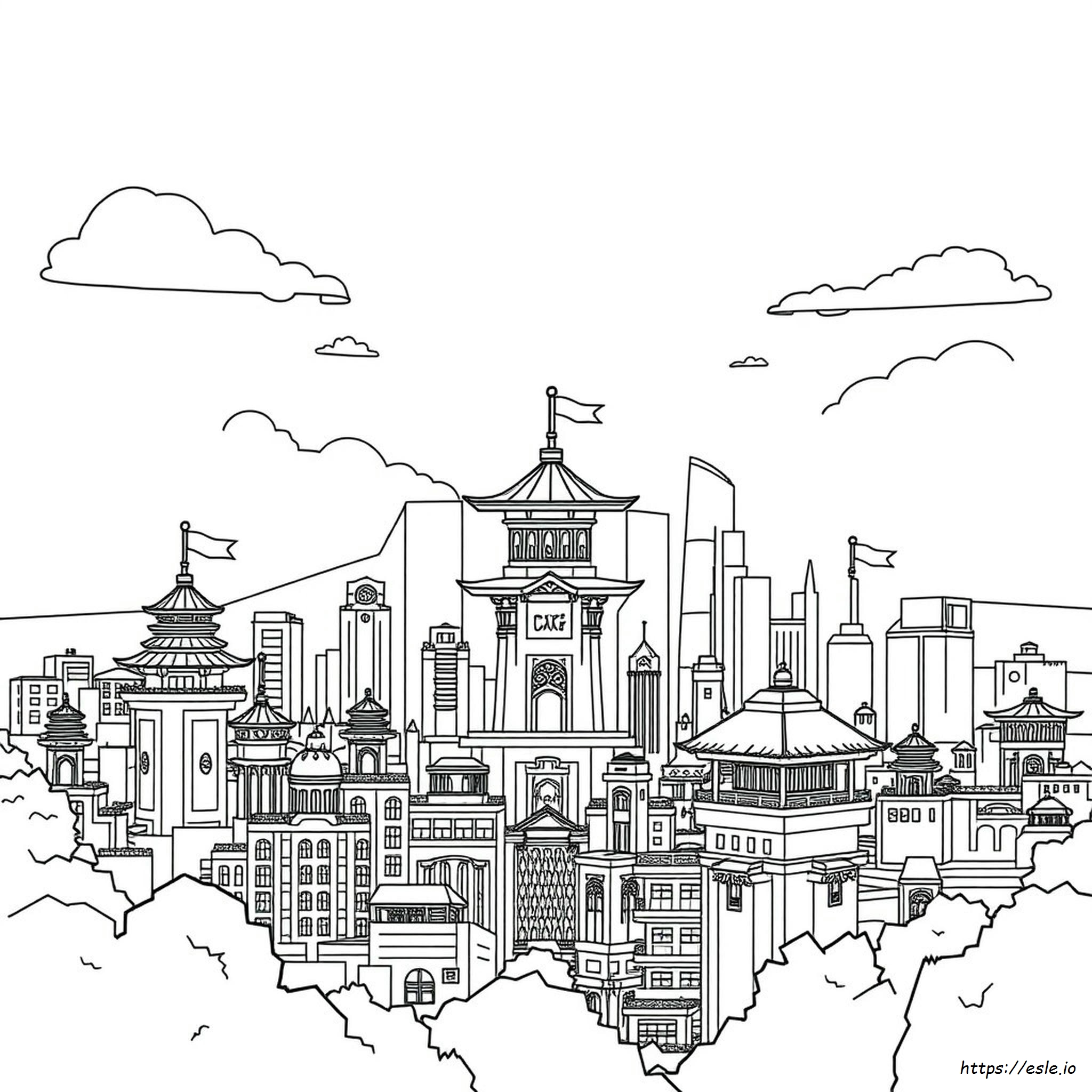 Ninjago City Coloring Pages