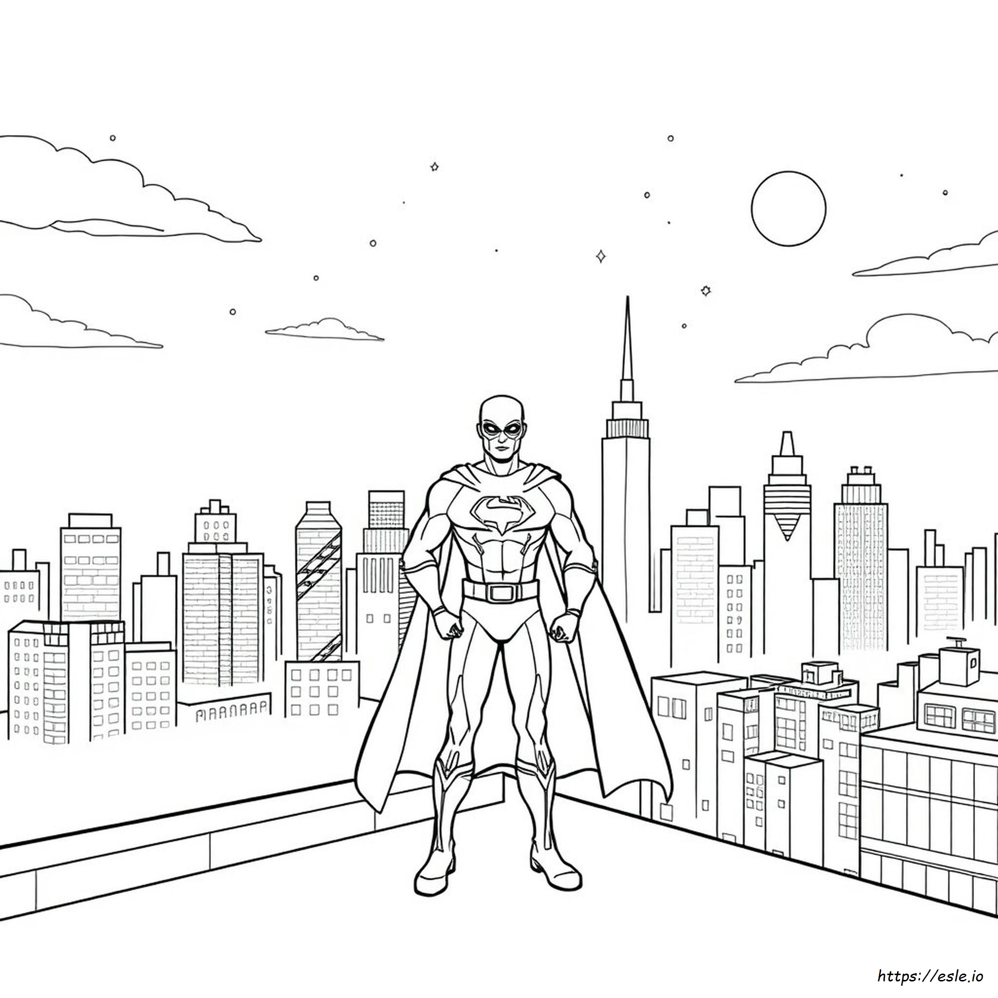 Super Hero Coloring Page Free
