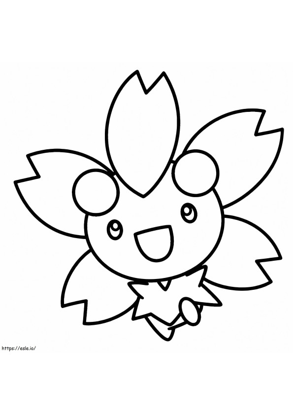 Coloriage Cherrim Pokemon 1 à imprimer dessin