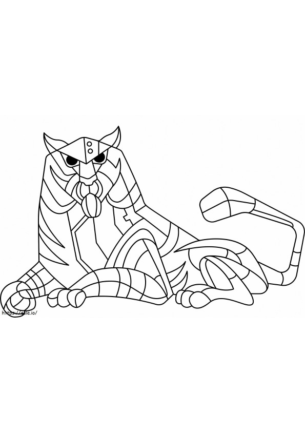 Abstract Tiger coloring page