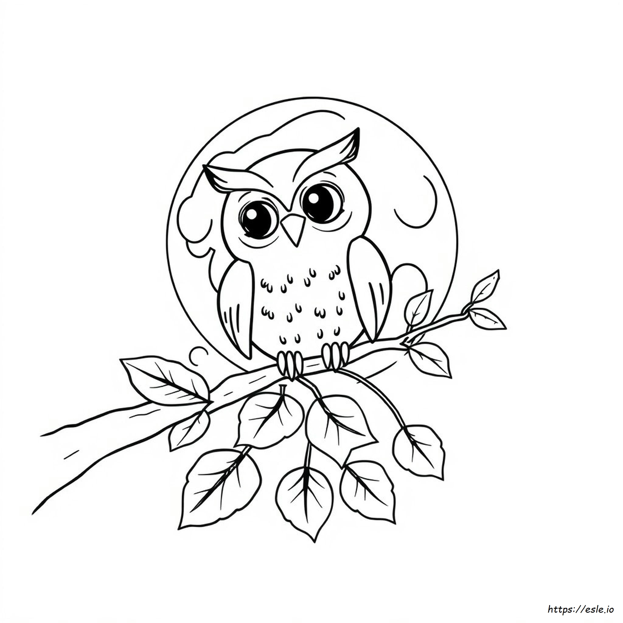 Páginas Para Colorear De Búhos De Dibujos Animados