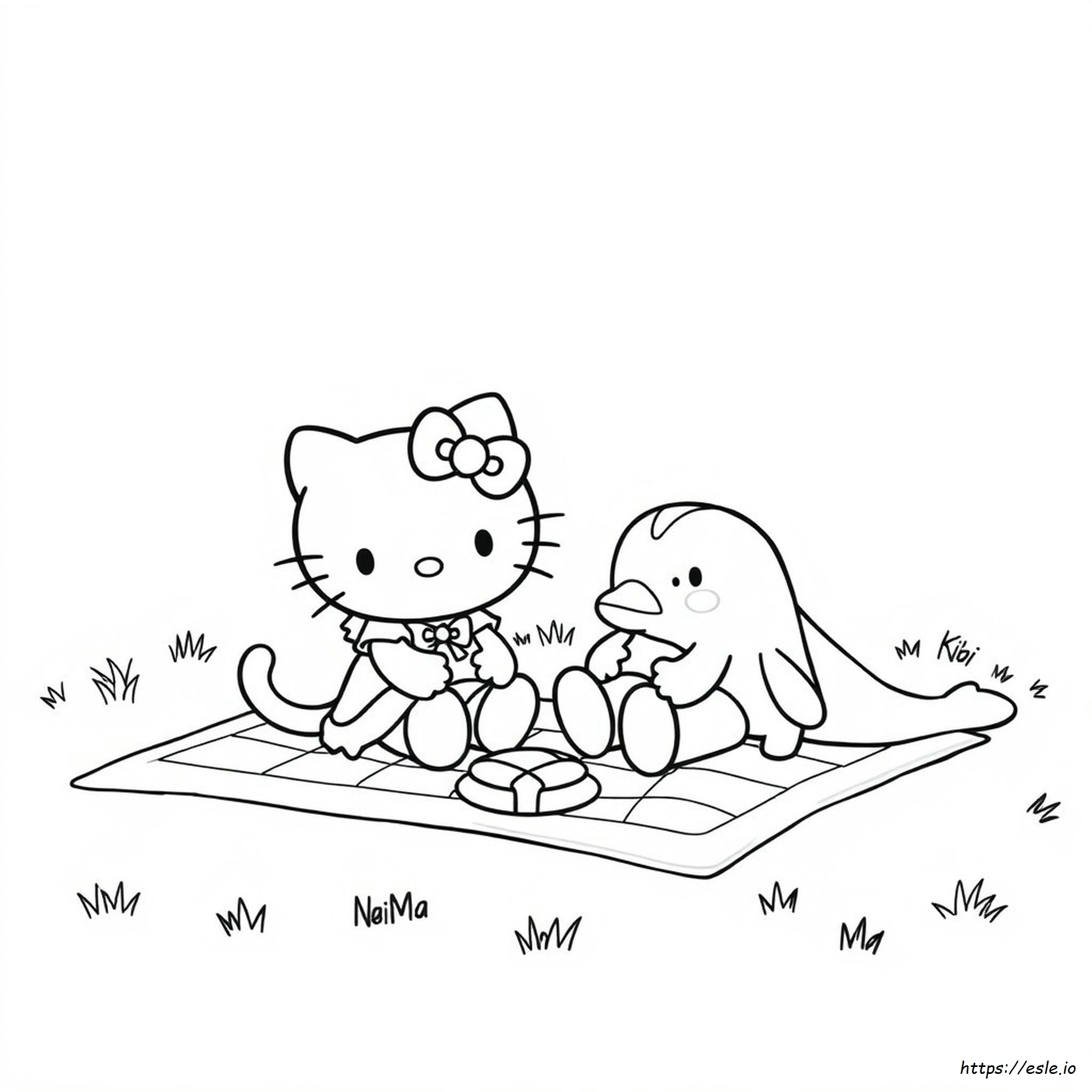 Hello Kitty And Her Friends Coloring Pages