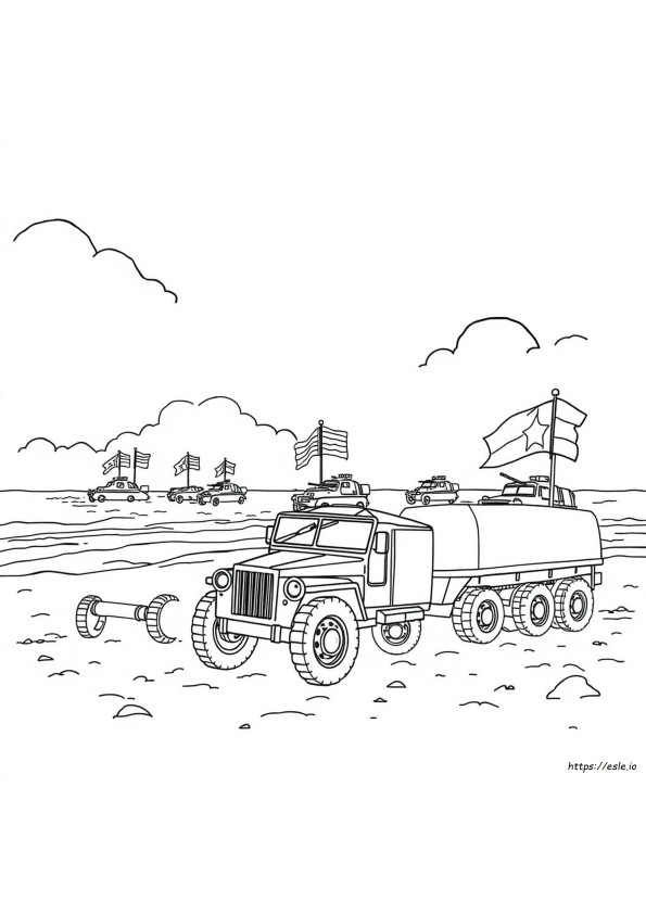 D-Day Para Colorir: Desenho Fácil Para Imprimir