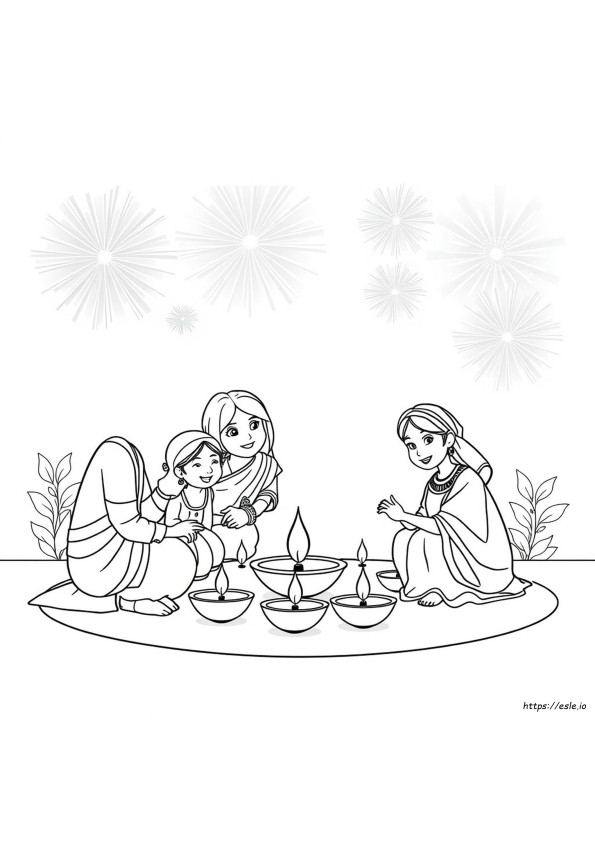 Darmowe Kolorowanki Okolicznościowe Na Diwali Do Druku