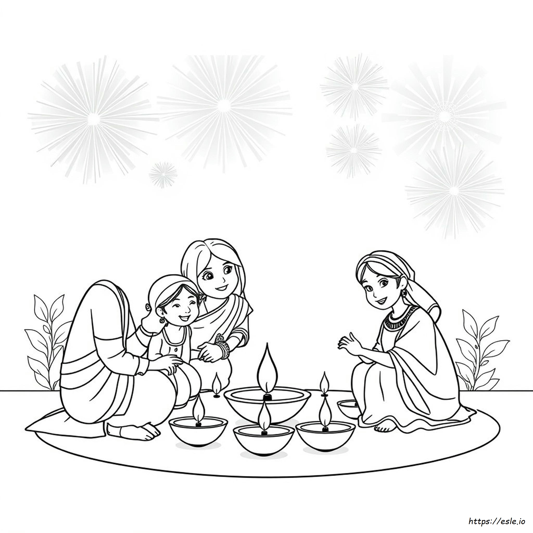 Free Printable Happy Diwali Coloring Pages