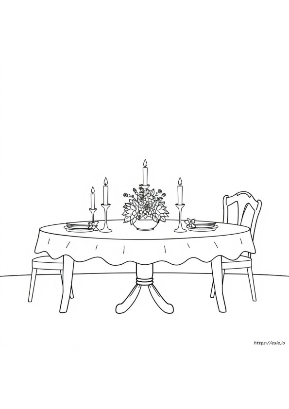 Table Coloring Pages