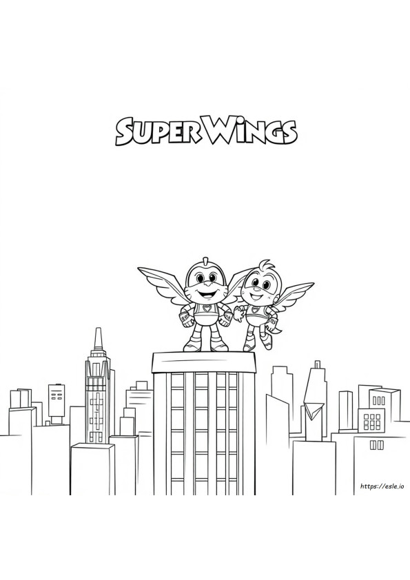 Super Wings Ausmalbild