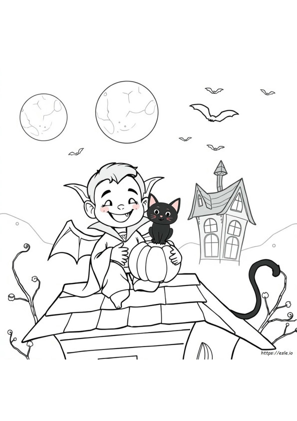 Urocze Kolorowanki Z Nietoperzem Na Halloween