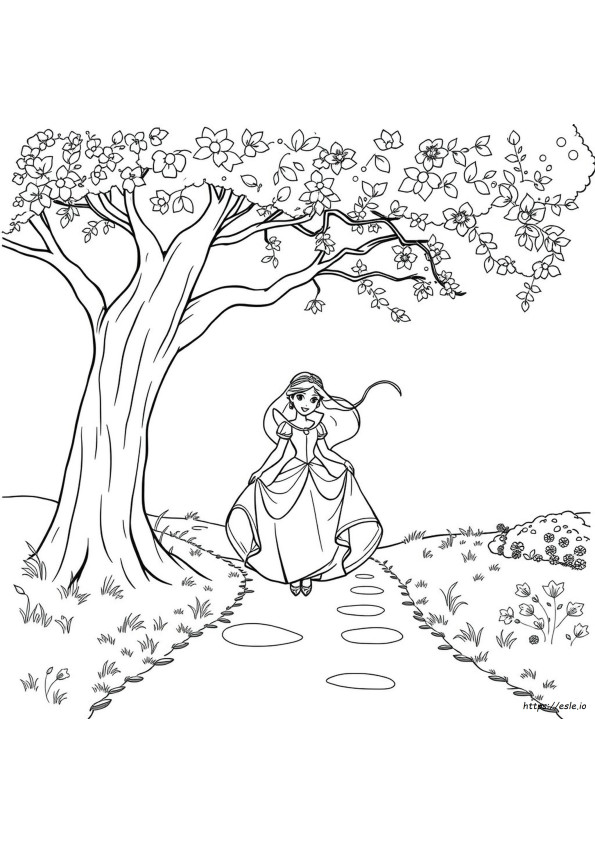 Disney Princess Black And White Coloring Pages