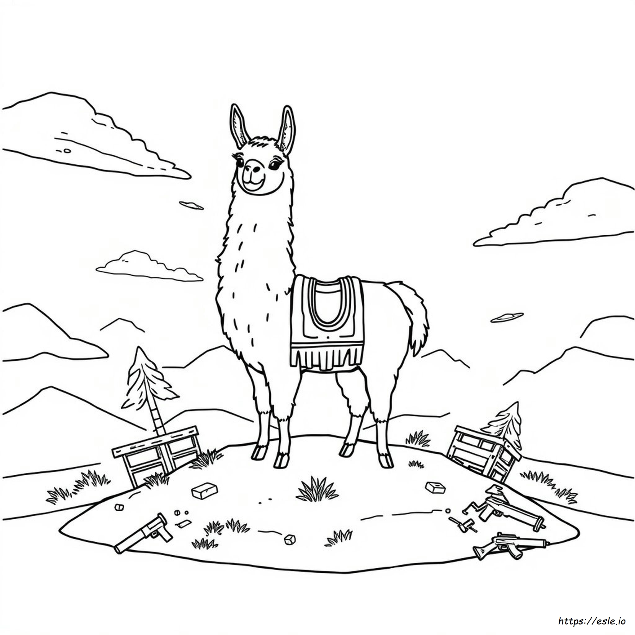 Coloriages Fortnite Lama À Imprimer Gratuits