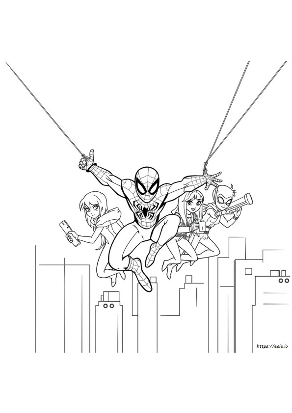 Foi De Colorat Spidey Și Prietenii Săi Uimitori